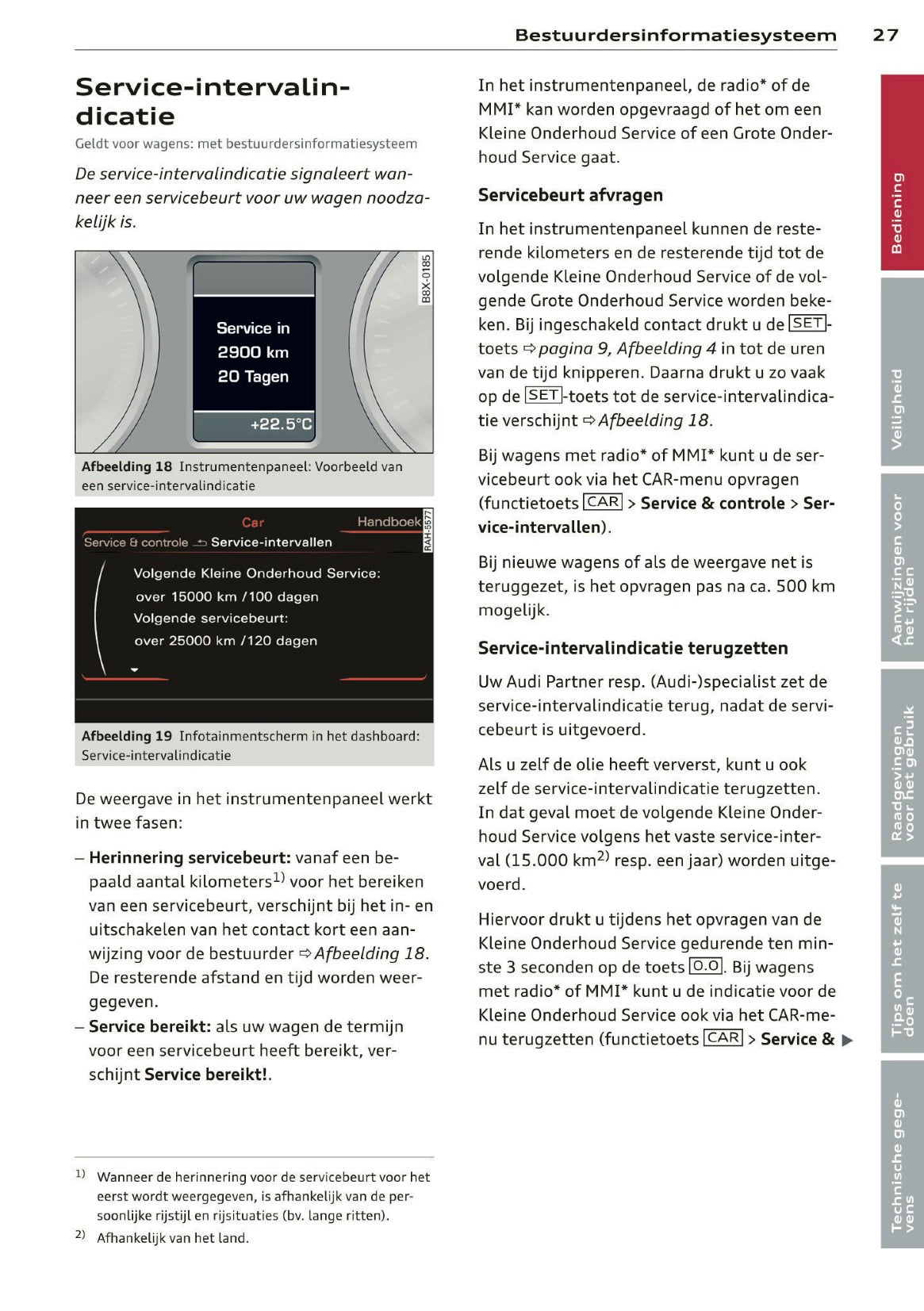 2012 Audi A1 Owner's Manual | Dutch