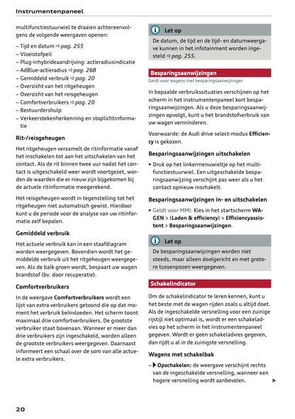 2020-2021 Audi A3 Owner's Manual | Dutch
