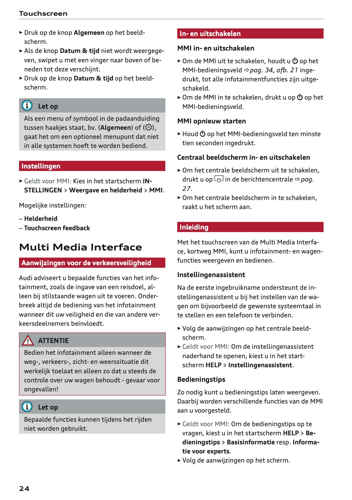 2020-2021 Audi A3 Owner's Manual | Dutch