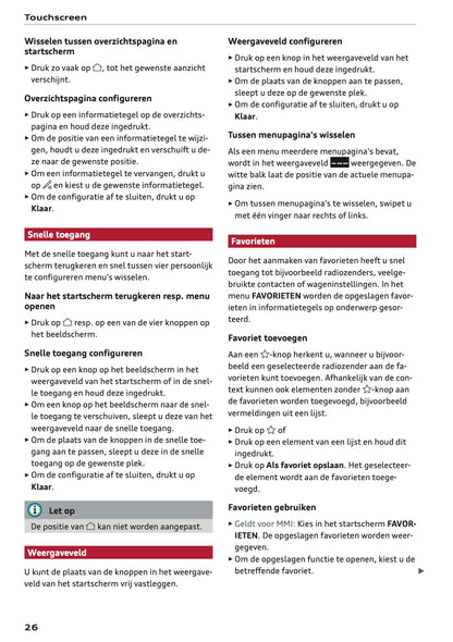 2020-2021 Audi A3 Owner's Manual | Dutch