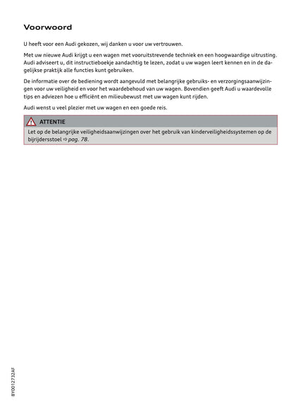 2021 Audi A3 Owner's Manual | Dutch