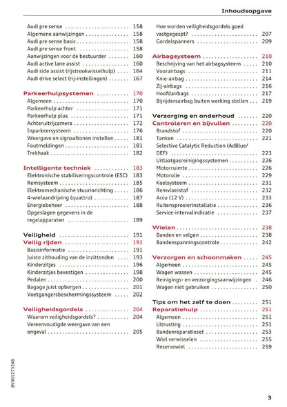2016 Audi A3/S3 Owner's Manual | Dutch
