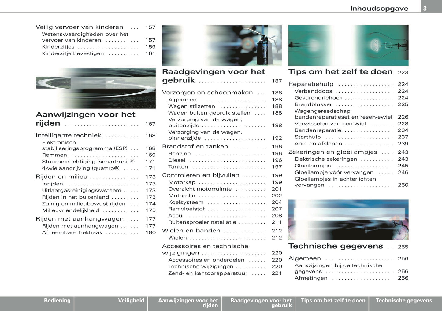 2007-2008 Audi A4 Cabriolet Owner's Manual | Dutch