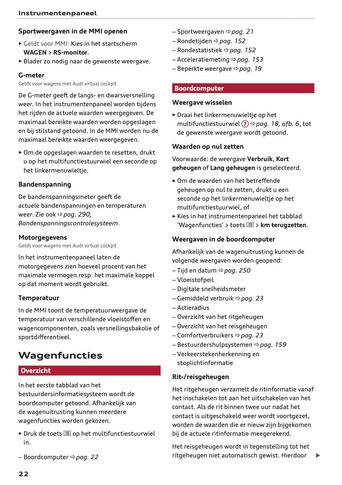 2021-2022 Audi A4 Owner's Manual | Dutch
