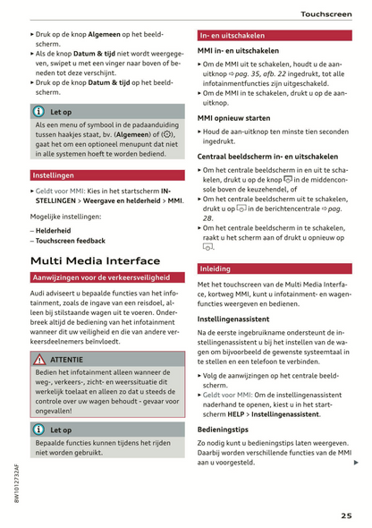 2021 Audi A4/S4/RS 4 Owner's Manual | Dutch