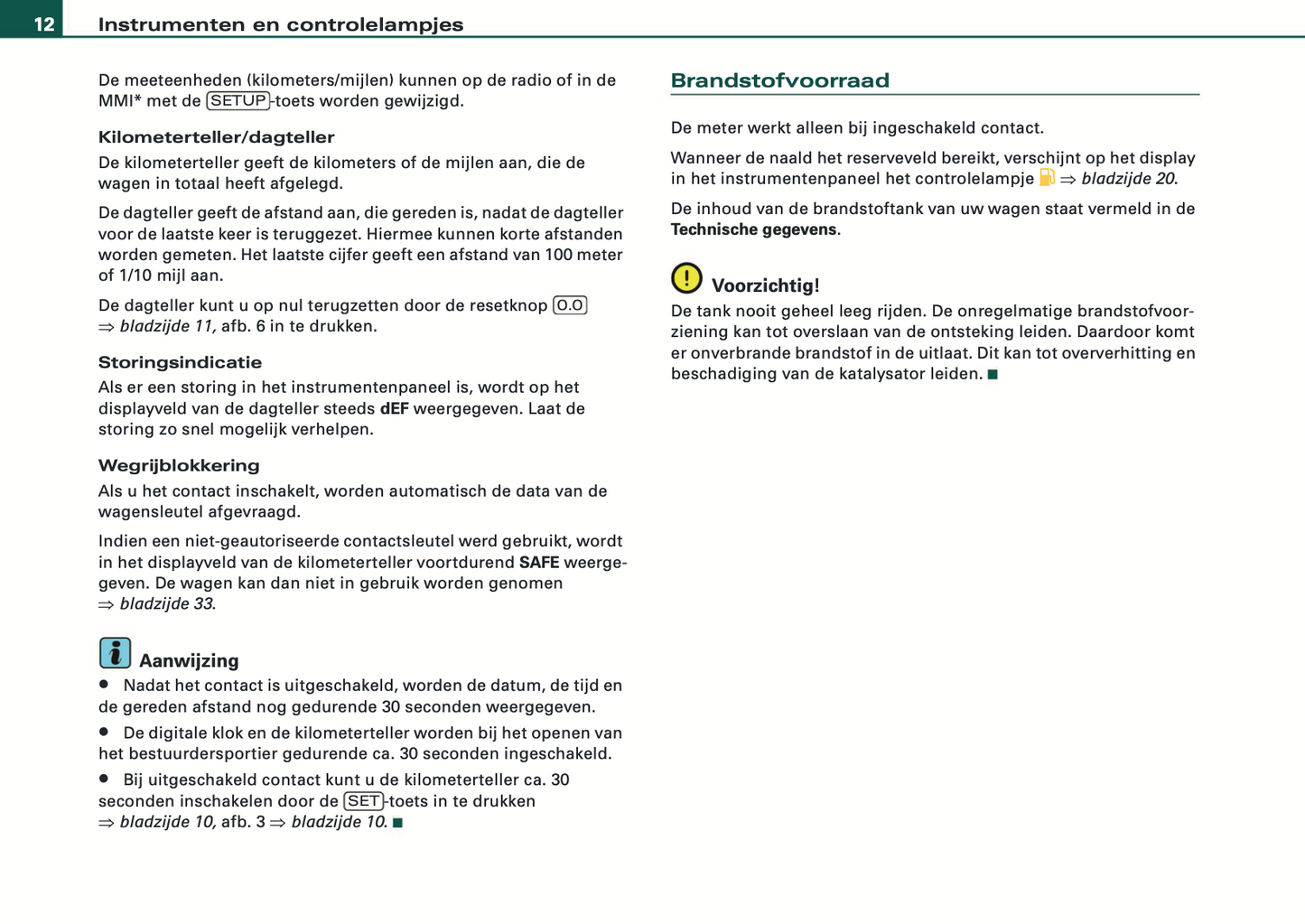 2008 Audi A5 Cabriolet Owner's Manual | Dutch