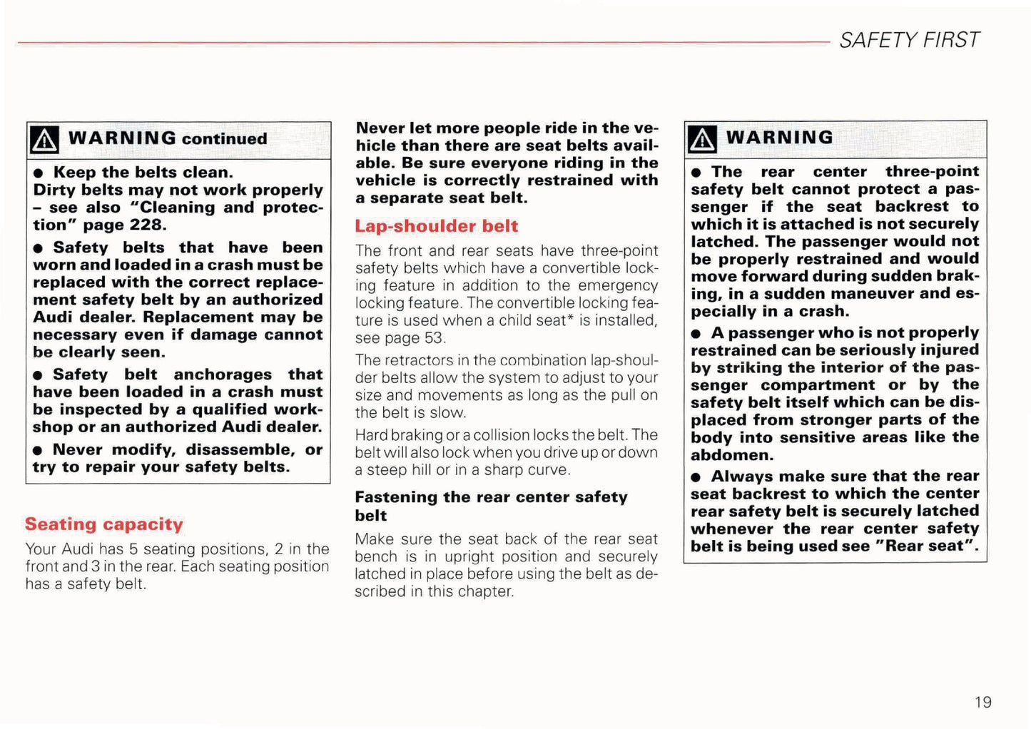 2002 Audi A6 Avant Owner's Manual | English US