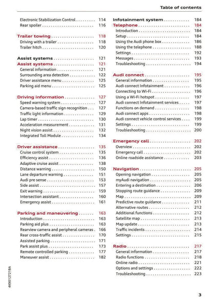 2024 Audi A7 Owner's Manual | English US