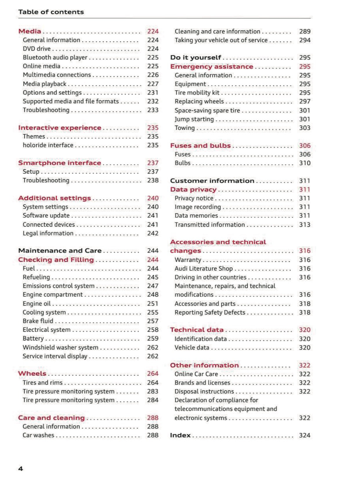 2024 Audi A7 Owner's Manual | English US