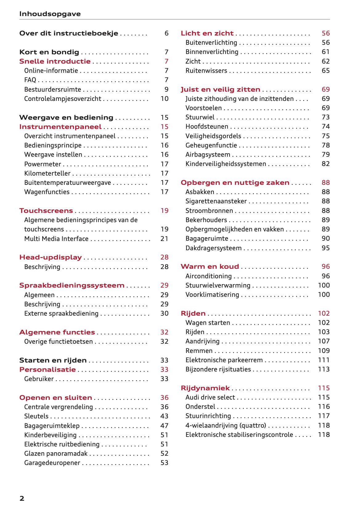 2021-2022 Audi e-tron Owner's Manual | Dutch