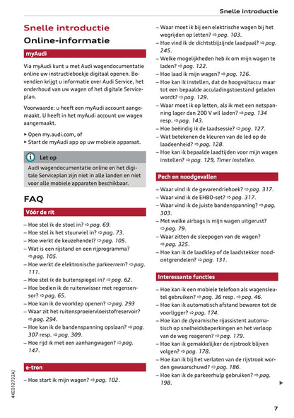 2021-2022 Audi e-tron Owner's Manual | Dutch