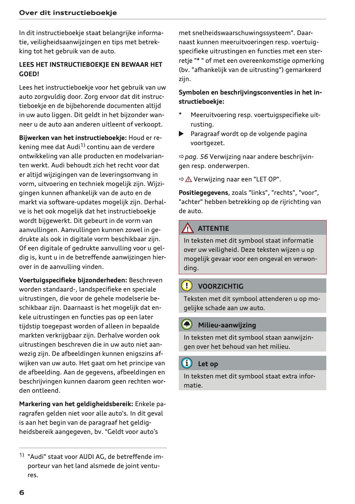 2023-2024 Audi Q2 Owner's Manual | Dutch