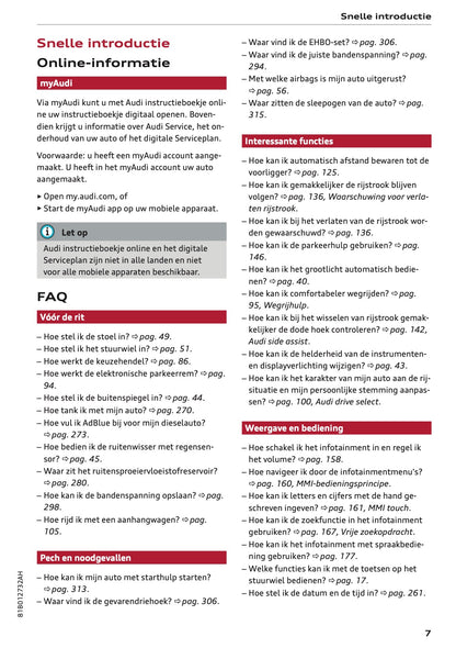 2023-2024 Audi Q2 Owner's Manual | Dutch