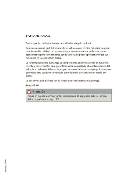 2017-2018 Audi Q3 Owner's Manual | Spanish