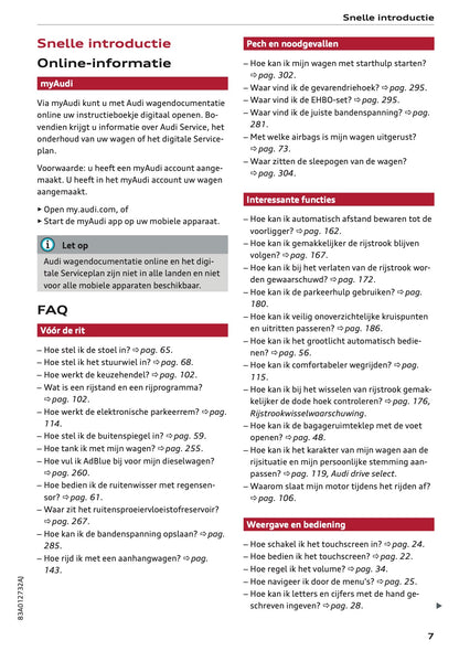 2020-2021 Audi Q3 Owner's Manual | Dutch