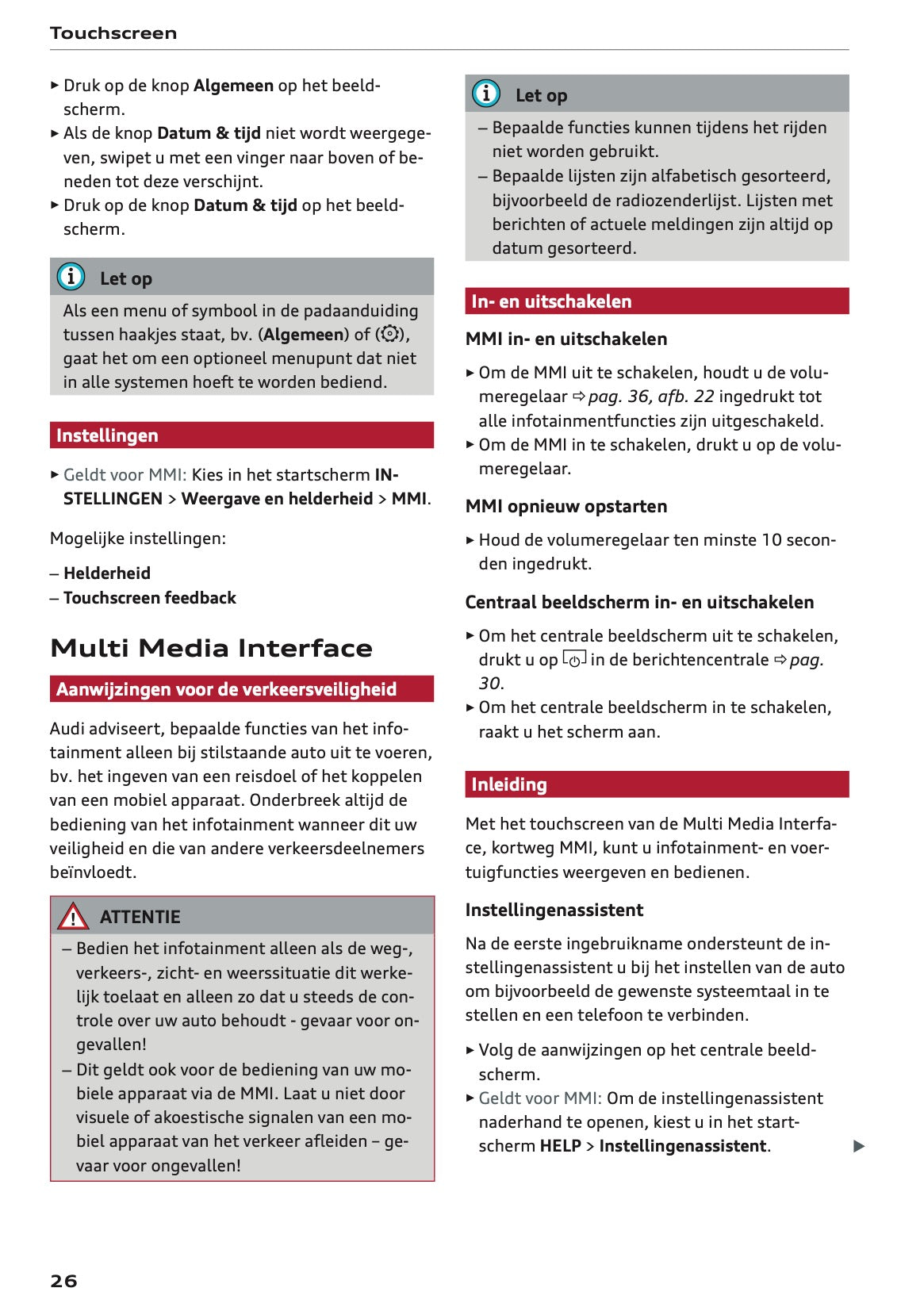 2023-2024 Audi Q3 Owner's Manual | Dutch