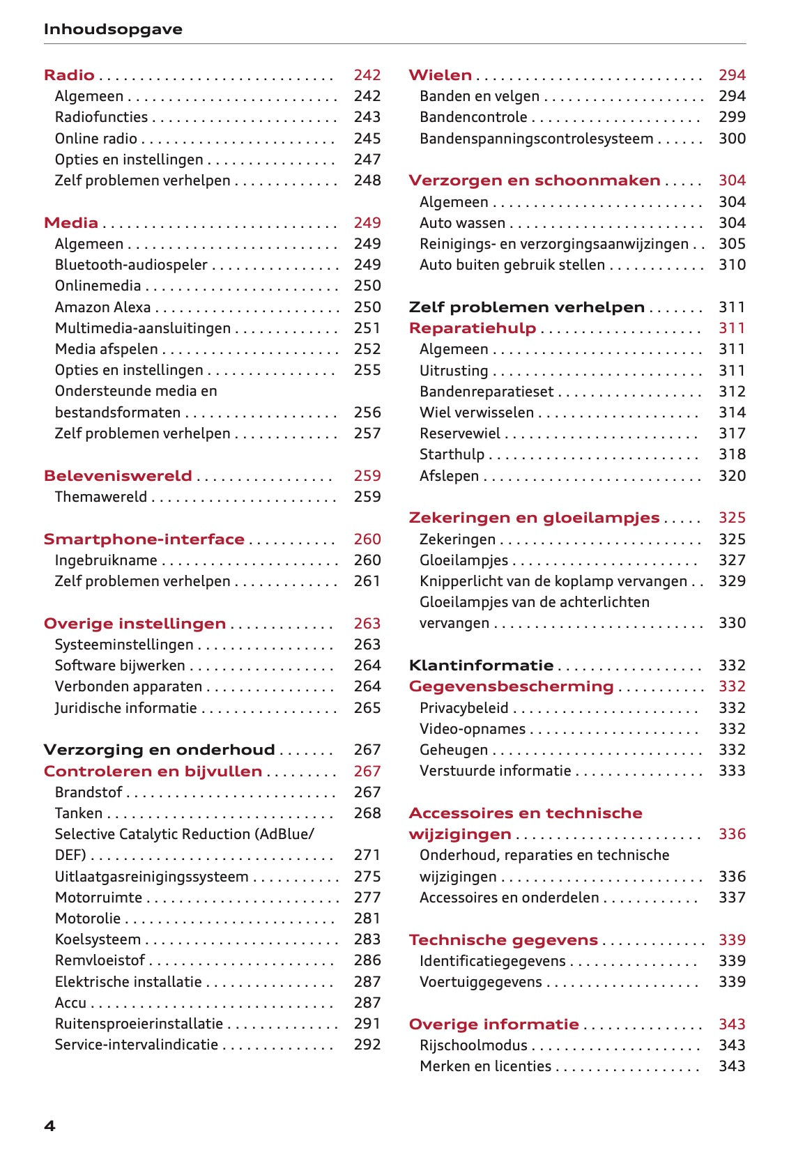 2023-2024 Audi Q3 Owner's Manual | Dutch
