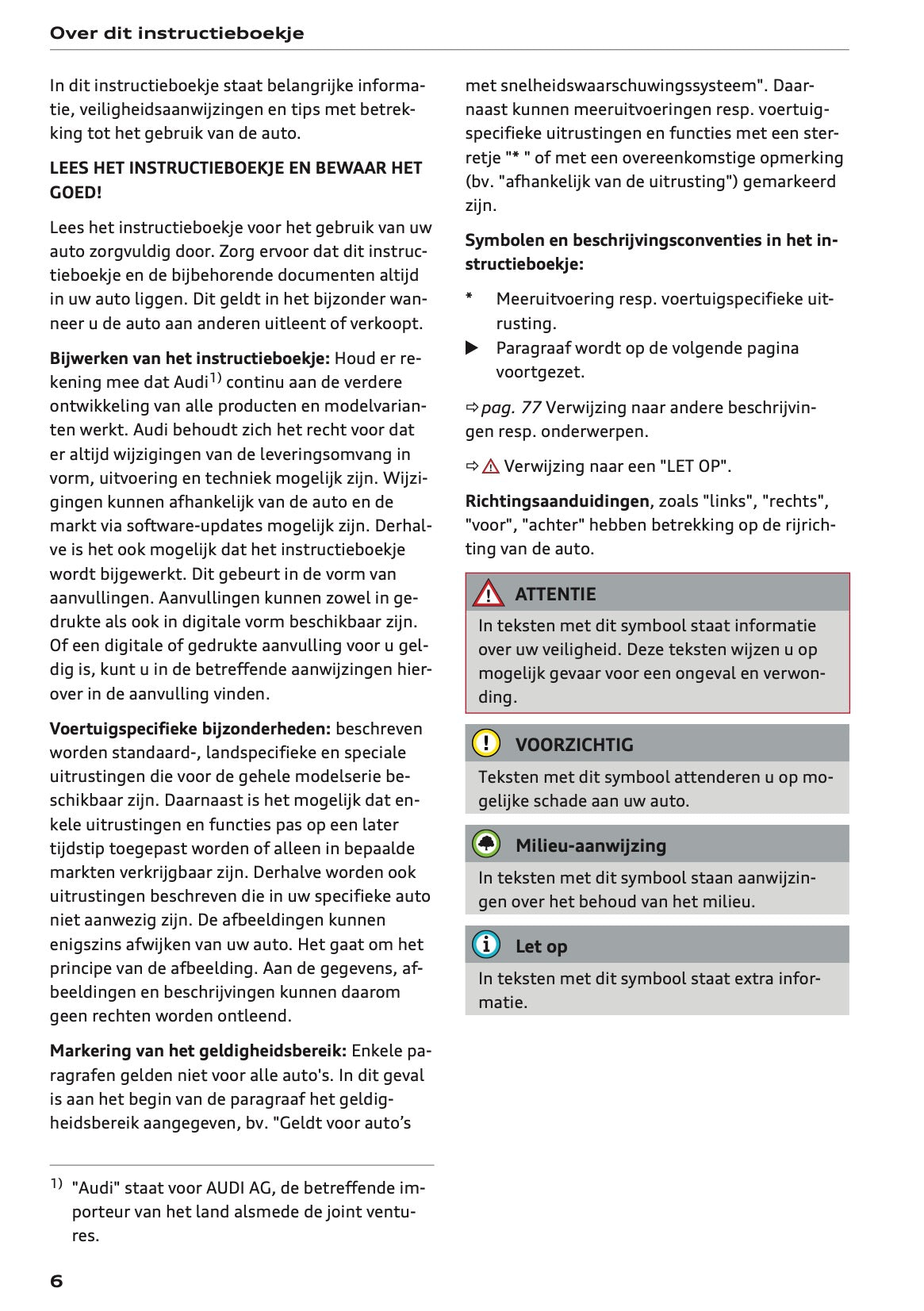2023-2024 Audi Q3 Owner's Manual | Dutch
