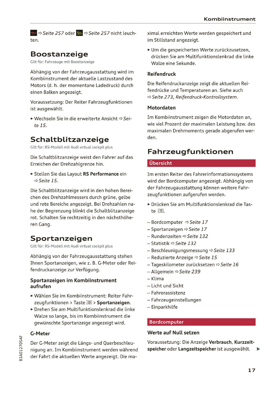 2019-2020 Audi Q3/RS Q3 Bedienungsanleitung | Deutsch