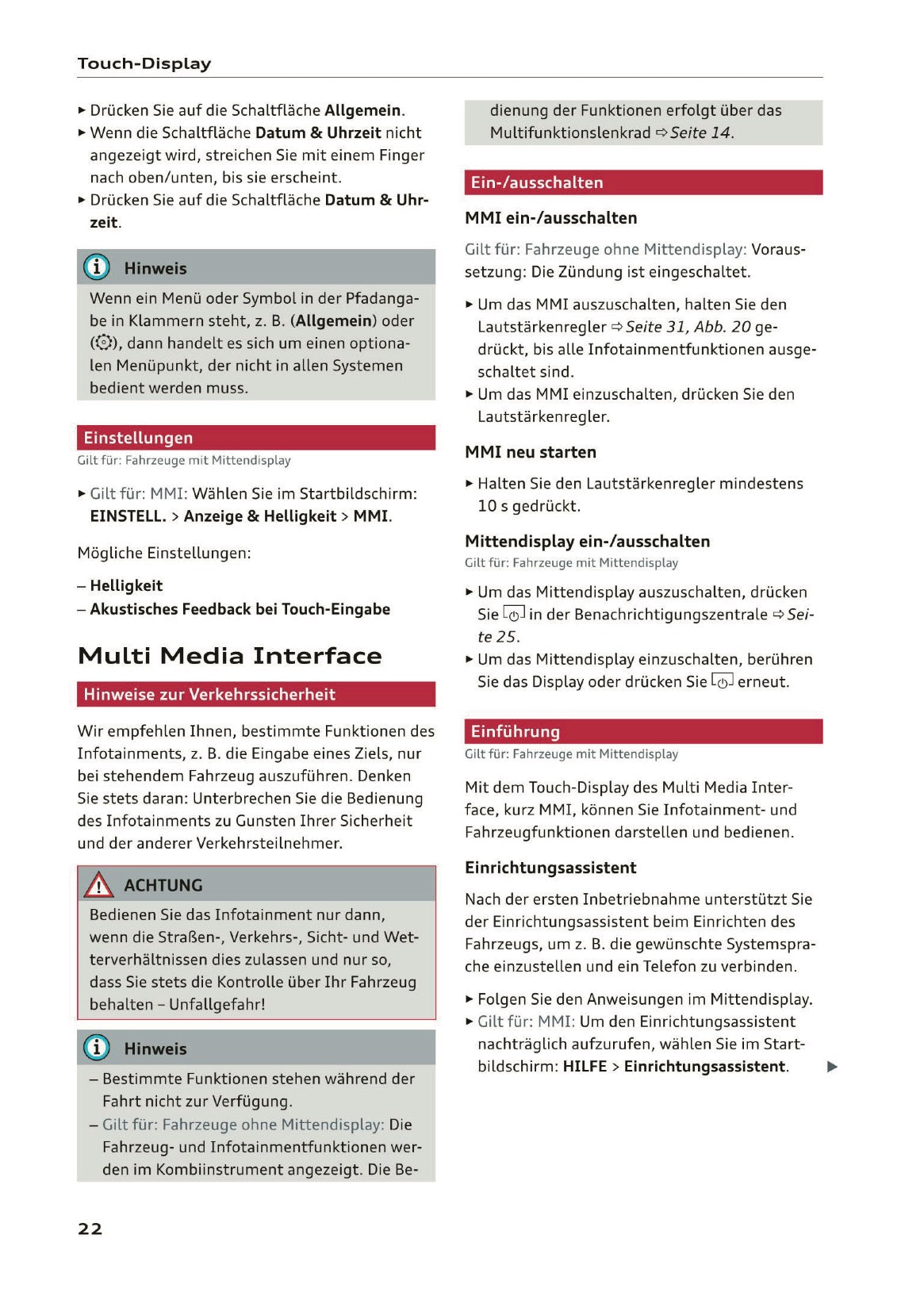 2019-2020 Audi Q3/RS Q3 Bedienungsanleitung | Deutsch