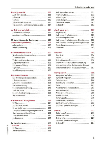 2019-2020 Audi Q3/RS Q3 Bedienungsanleitung | Deutsch