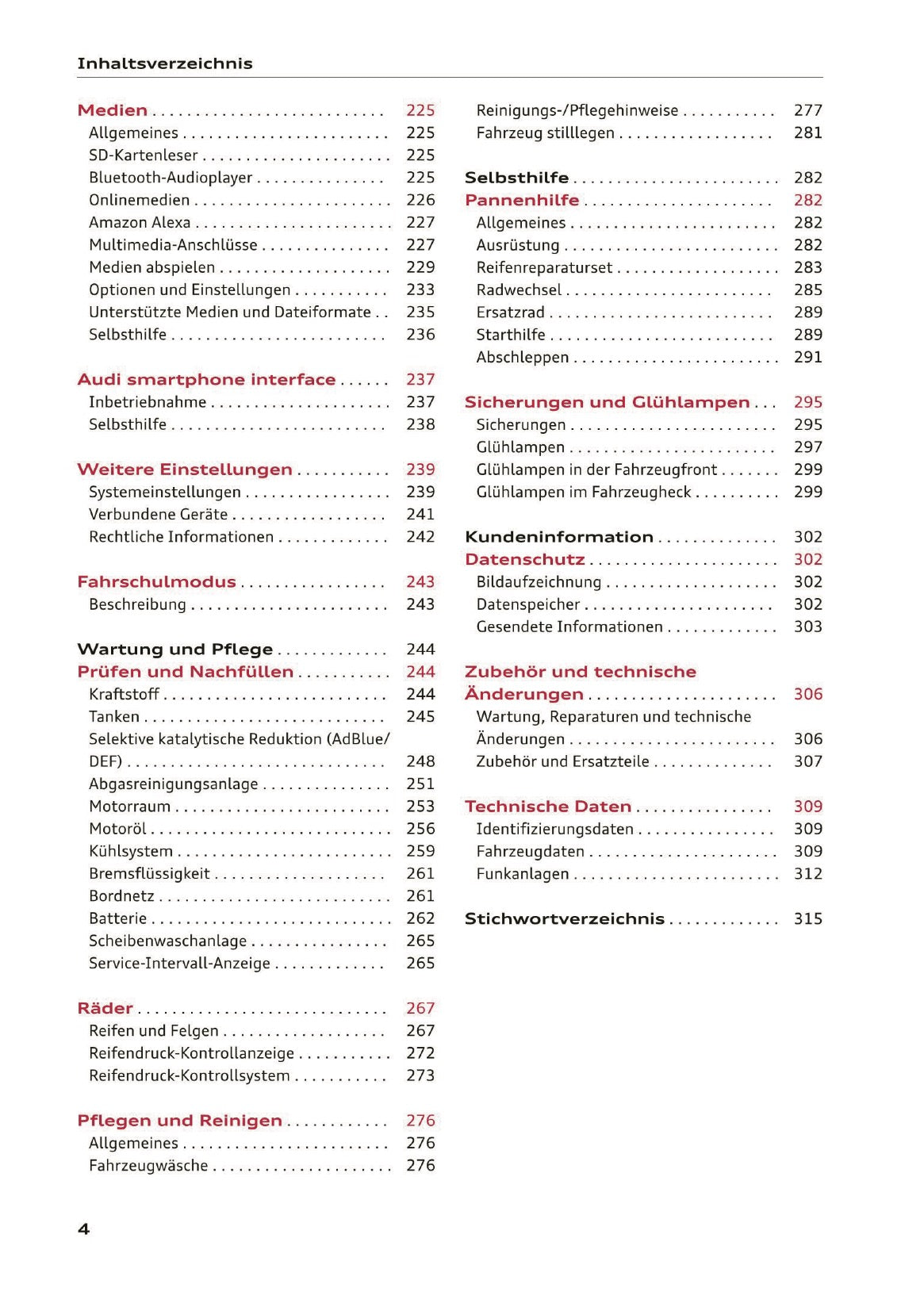2019-2020 Audi Q3/RS Q3 Bedienungsanleitung | Deutsch