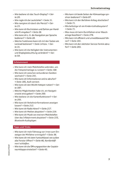 2019-2020 Audi Q3/RS Q3 Bedienungsanleitung | Deutsch