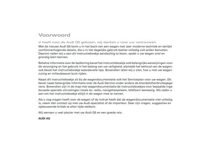 2009 Audi Q5 Owner's Manual | Dutch