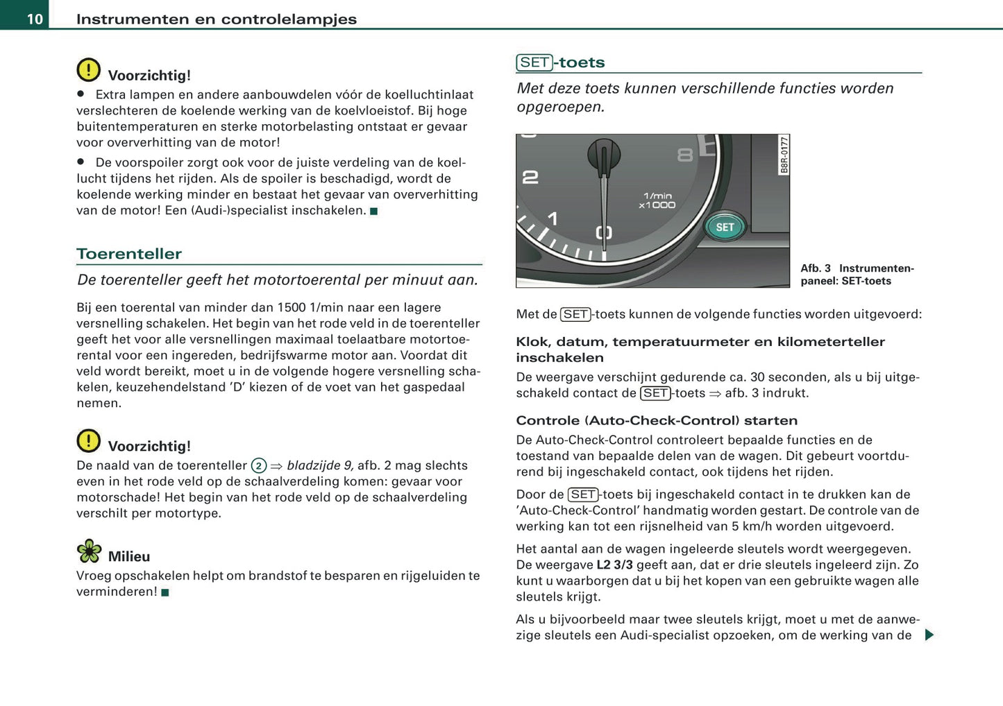 2009 Audi Q5 Owner's Manual | Dutch