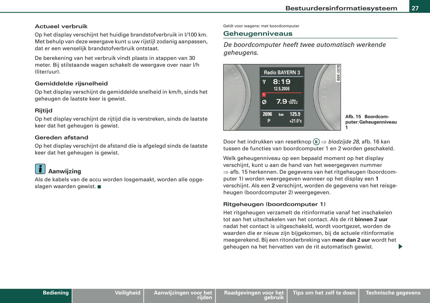 2009 Audi Q5 Owner's Manual | Dutch