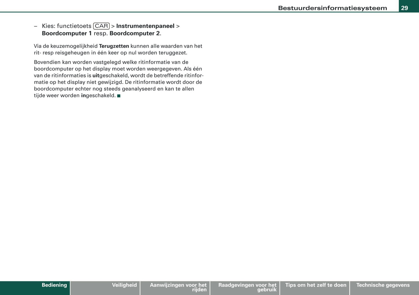 2009 Audi Q5 Owner's Manual | Dutch