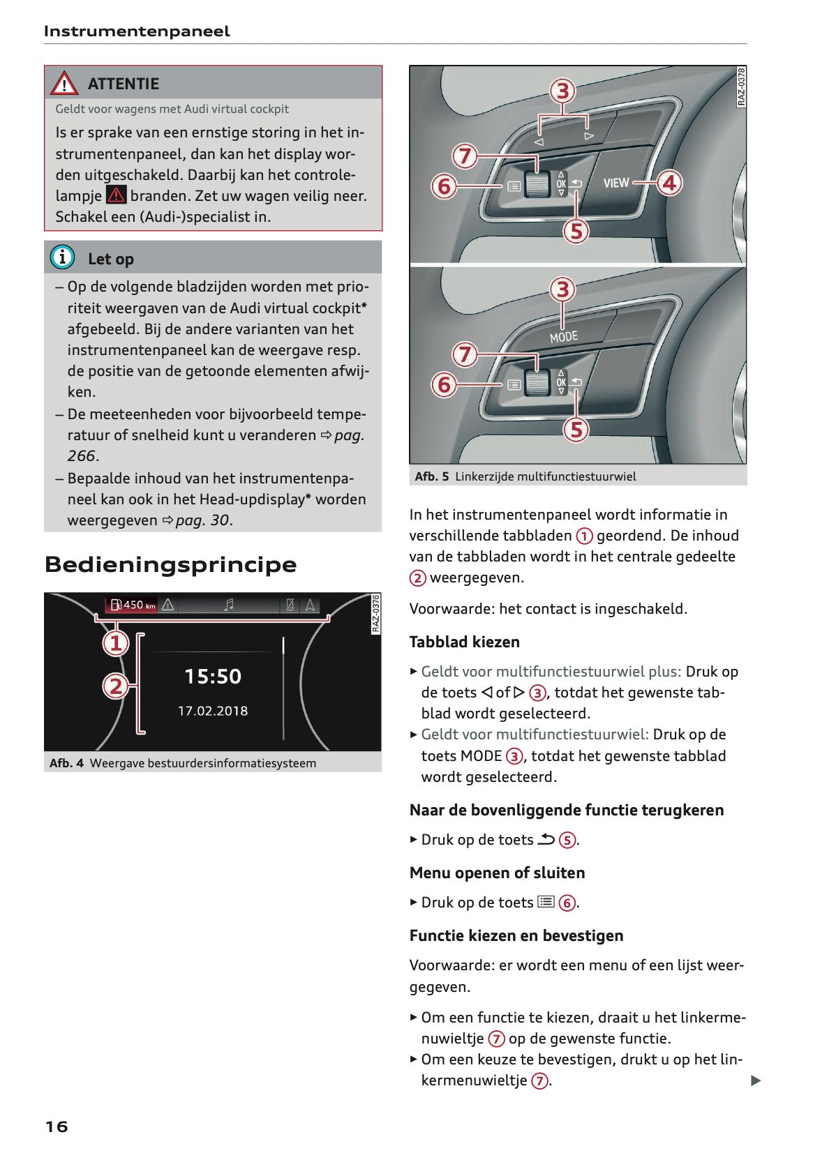 2020-2021 Audi Q5 Owner's Manual | Dutch