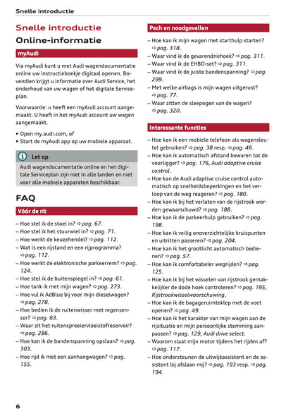 2020-2021 Audi Q5 Owner's Manual | Dutch