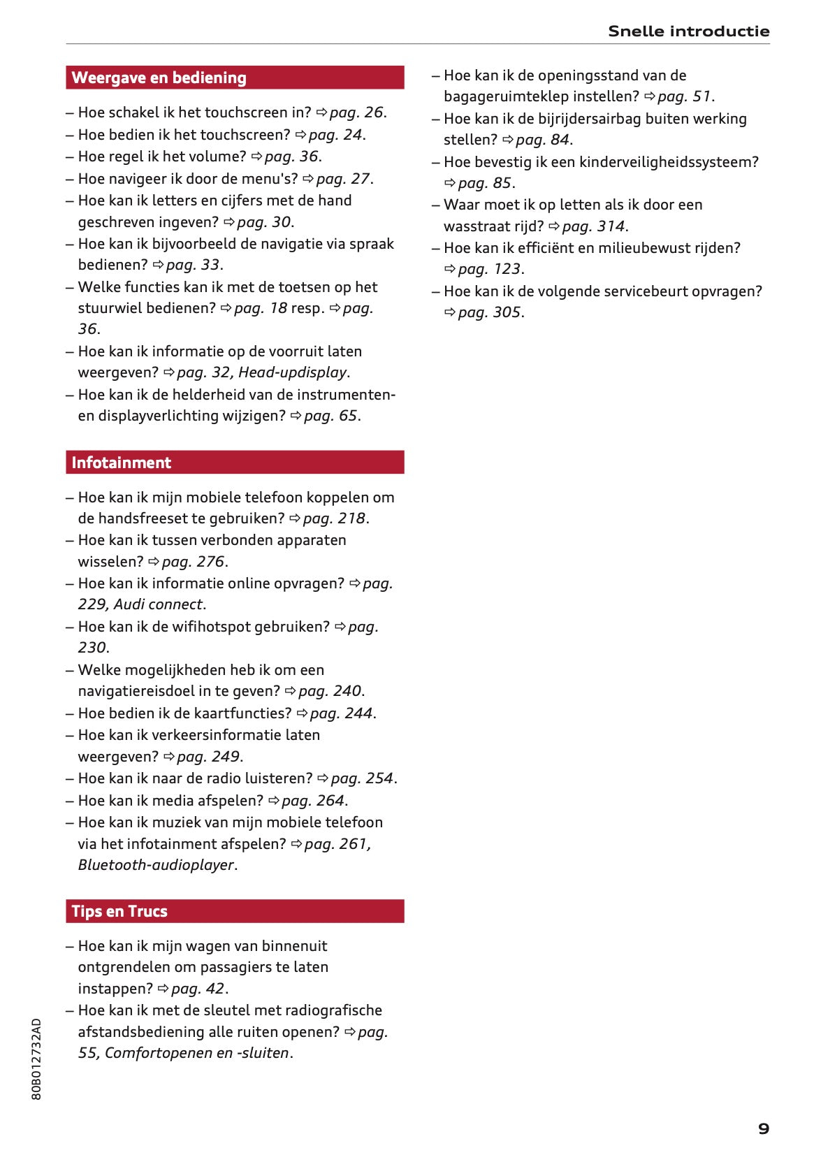 2022 Audi Q5 Owner's Manual | Dutch