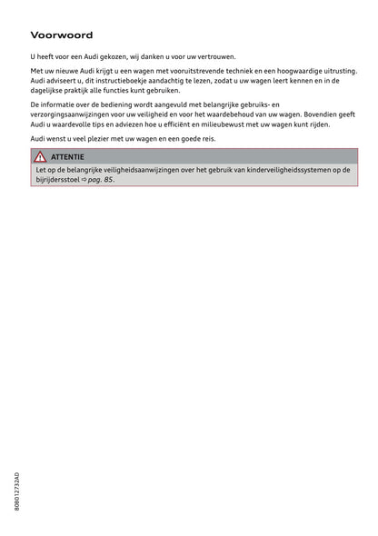 2022 Audi Q5 Owner's Manual | Dutch