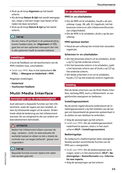 2020-2021 Audi Q7 Owner's Manual | Dutch