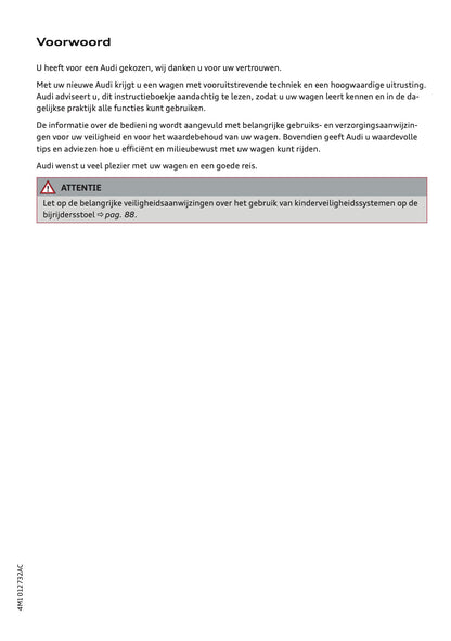 2020-2021 Audi Q7 Owner's Manual | Dutch