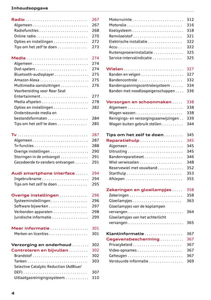 2020-2021 Audi Q7 Owner's Manual | Dutch