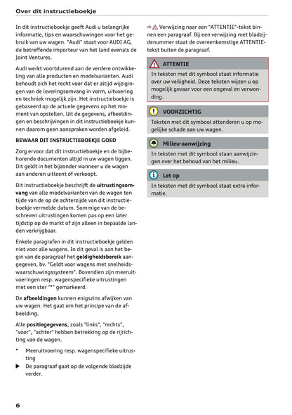 2020-2021 Audi Q7 Owner's Manual | Dutch
