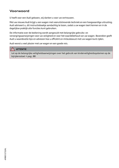 2022 Audi Q8 Owner's Manual | Dutch