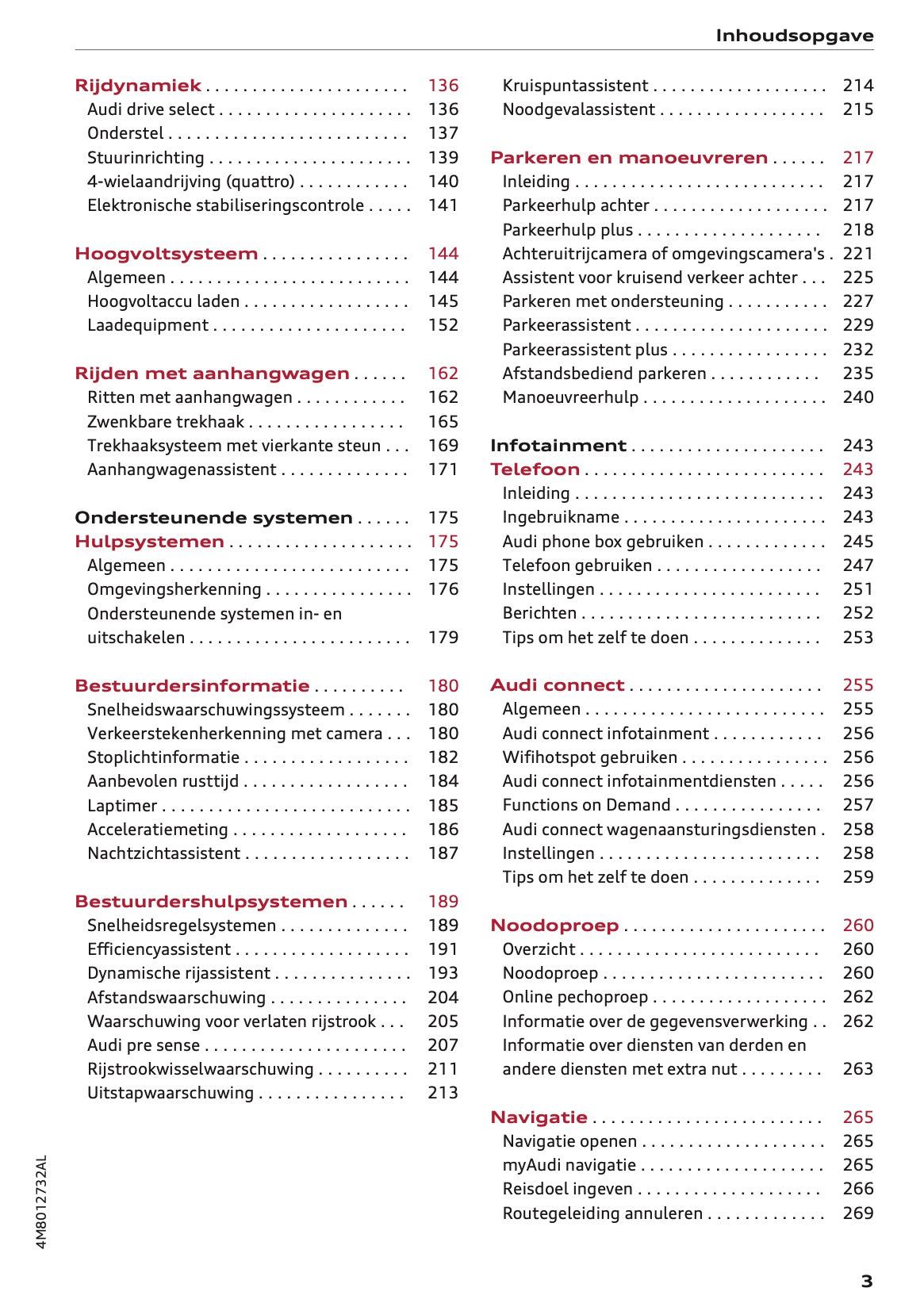 2022 Audi Q8 Owner's Manual | Dutch
