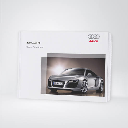 2008 Audi R8 Owner's Manual | English