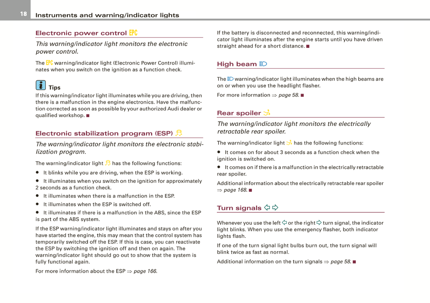 2009 Audi R8 Owner's Manual | English