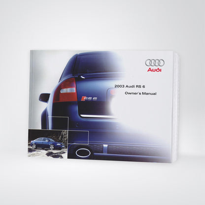 2003 Audi RS 6 Owner's Manual | English