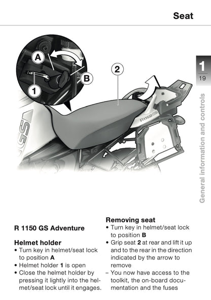 2003 BMW R 1150 GS Owner's Manual | English