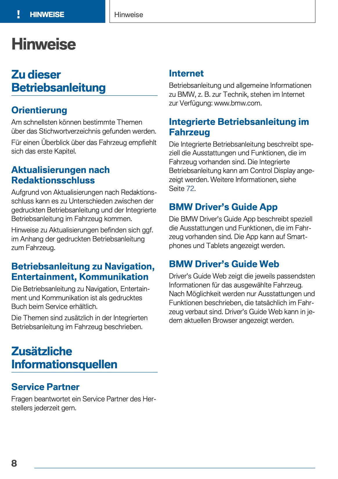 2018 BMW 5 Series Touring Bedienungsanleitung | Deutsch