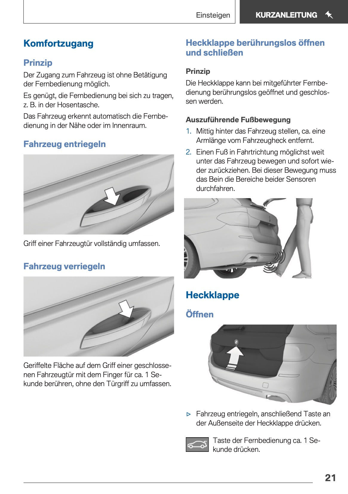 2019 BMW 5 Series Touring Bedienungsanleitung | Deutsch
