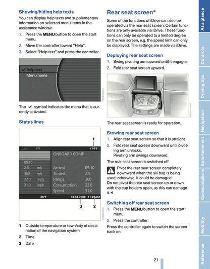 2008 BMW 7 Series Owner's Manual | English