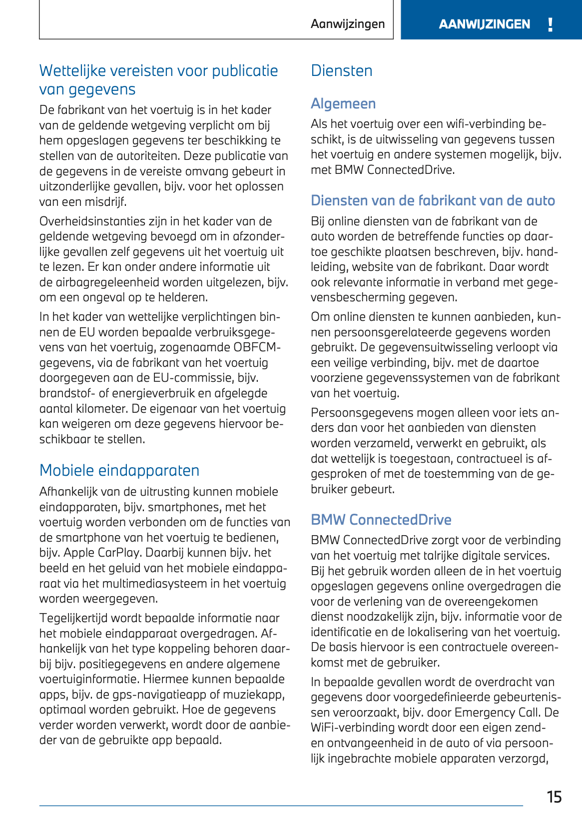 2022-2023 BMW i7 Owner's Manual | Dutch