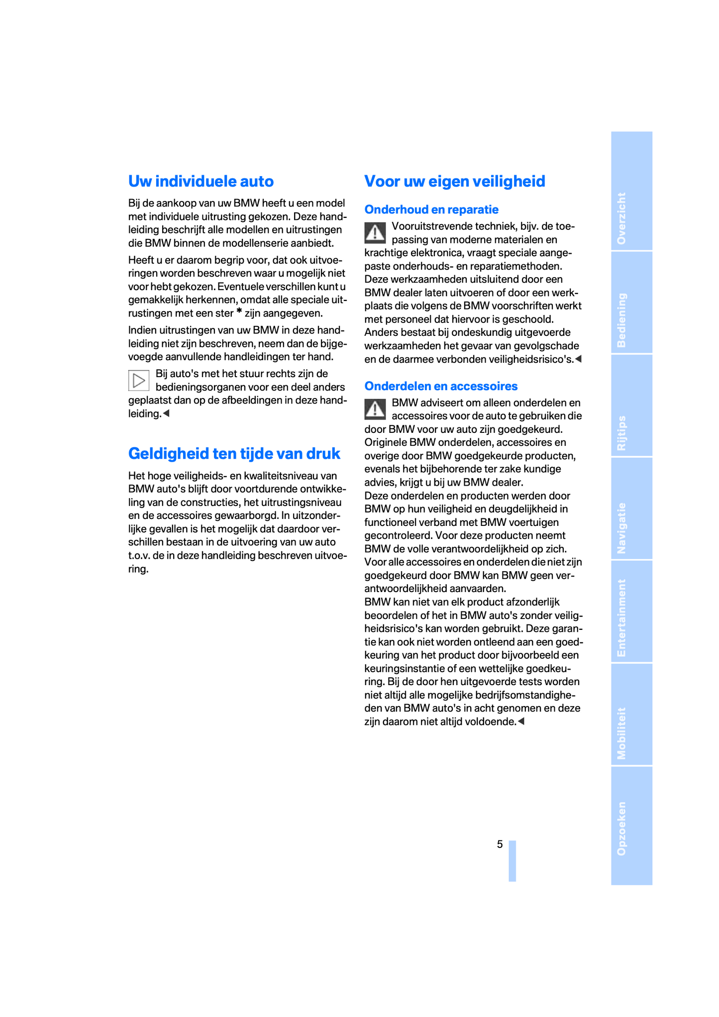 2008-2009 BMW 3 Series Coupé/3 Series Convertible Owner's Manual | Dutch